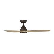 Modern Forms FR-W2202-54L Skylark 54" Outdoor Ceiling Fan with LED Light Kit, 4CCT Selectable - Bronze with White Oak Blades