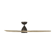 Modern Forms FR-W2202-62L Skylark 62" Outdoor Ceiling Fan with LED Light Kit, 4CCT Selectable - Bronze with White Oak Blades