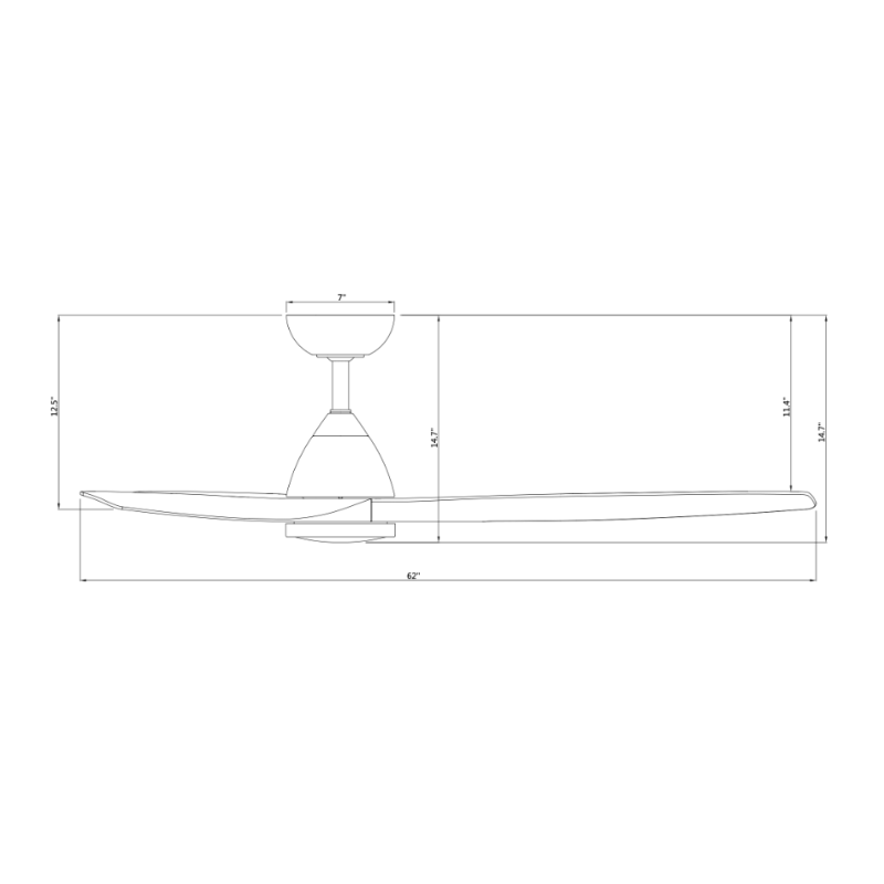 Modern Forms FR-W2202-62L Skylark 62" Outdoor Ceiling Fan with LED Light Kit