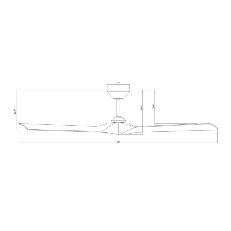 Modern Forms FR-W2204-70 Torque 70" Outdoor Ceiling Fan