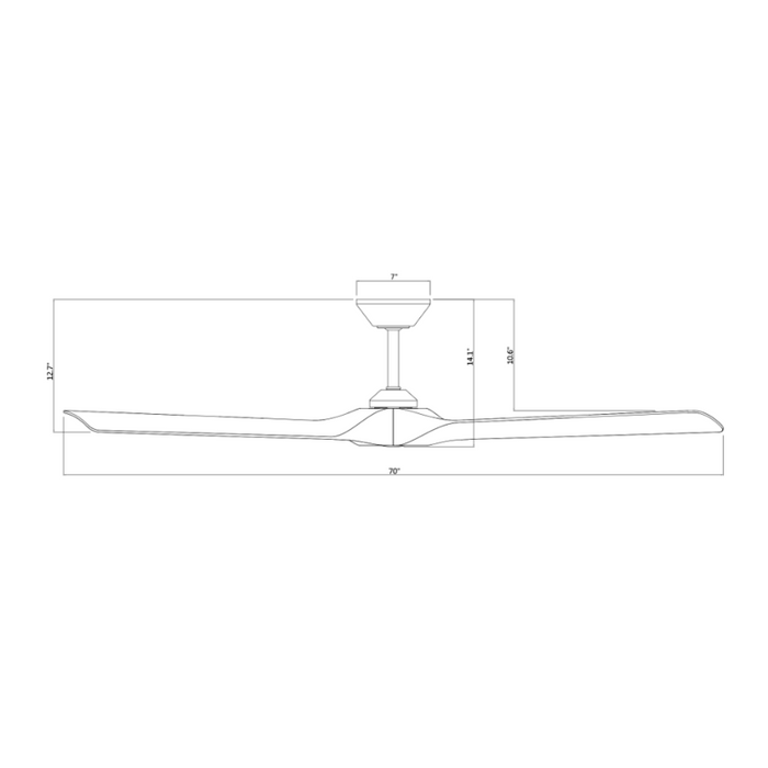 Modern Forms FR-W2204-70 Torque 70" Outdoor Ceiling Fan