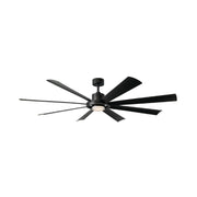Modern Forms FR-W2303-72L Aura 72" Outdoor Ceiling Fan with LED Light Kit, 4CCT Selectable-Matte Black