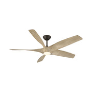 Modern Forms FR-W2401-62L Zephyr 5 62" Outdoor Ceiling Fan with LED Light Kit-Bronze/White Oak