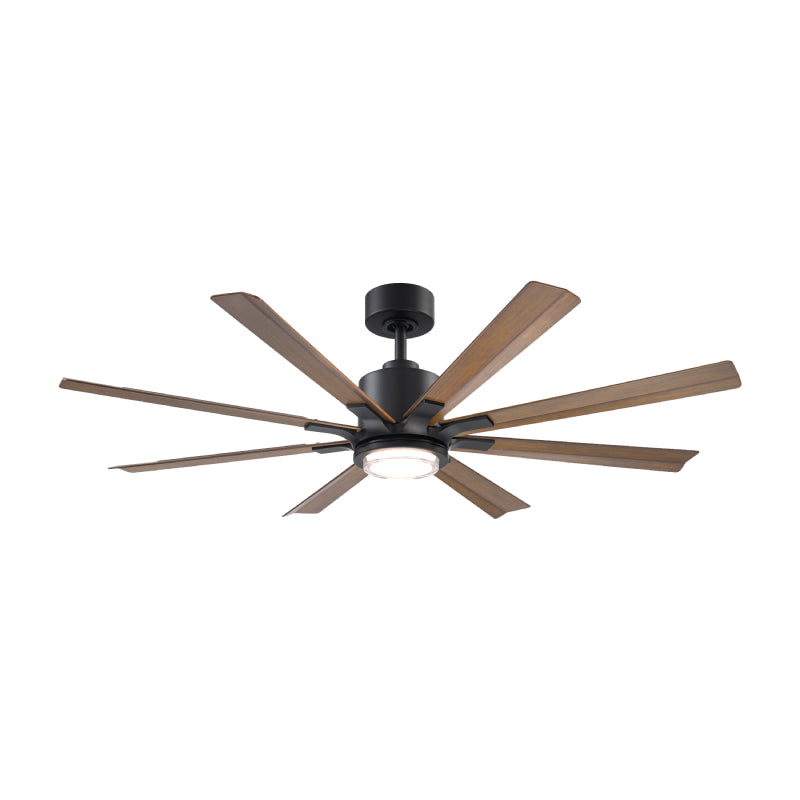 Modern Forms FR-W2403-56L Size Matters 56" Ceiling Fan with LED Light Kit-Matte Black with Distressed Koa Blades