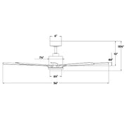 Modern Forms FR-W2403-56L Size Matters 56" Ceiling Fan with LED Light Kit