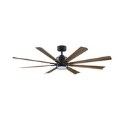 Modern Forms FR-W2403 Size Matters 65" Outdoor Ceiling Fan with LED Light Kit-Matte Black with Distressed Koa Blades