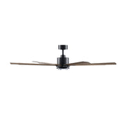 Modern Forms FR-W2403 Size Matters 65" Outdoor Ceiling Fan with LED Light Kit-Matte Black with Distressed Koa Blades