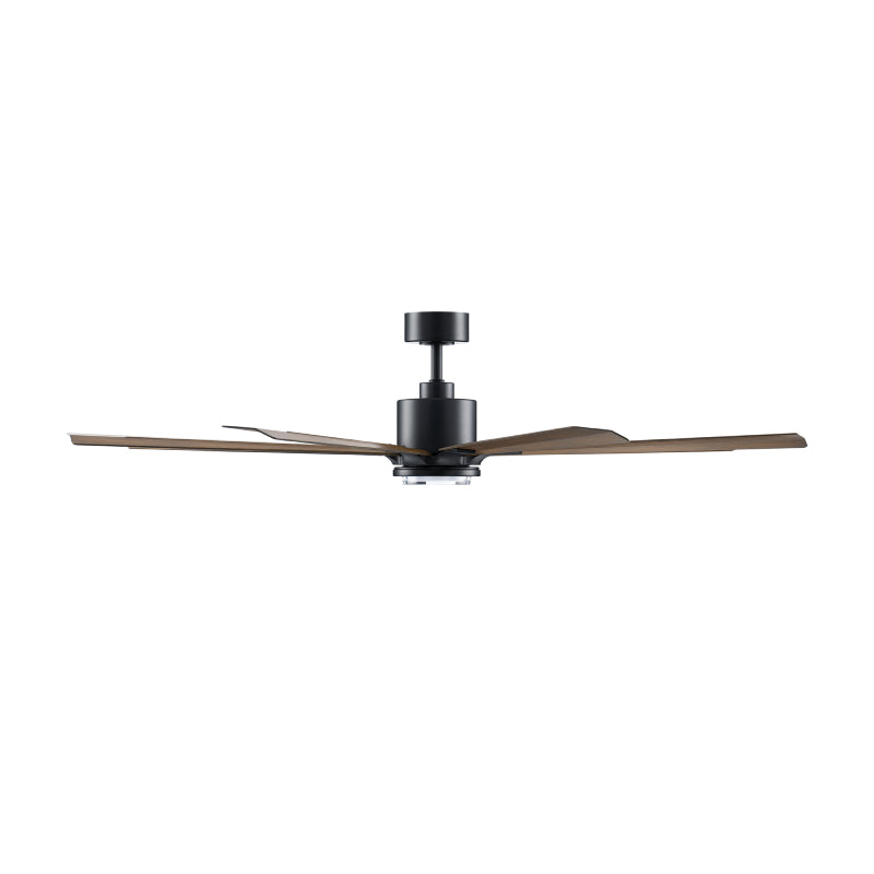 Modern Forms FR-W2403 Size Matters 65" Outdoor Ceiling Fan with LED Light Kit-Matte Black with Distressed Koa Blades