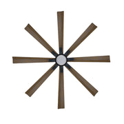 Modern Forms FR-W2403 Size Matters 65" Outdoor Ceiling Fan with LED Light Kit-Matte Black with Distressed Koa Blades