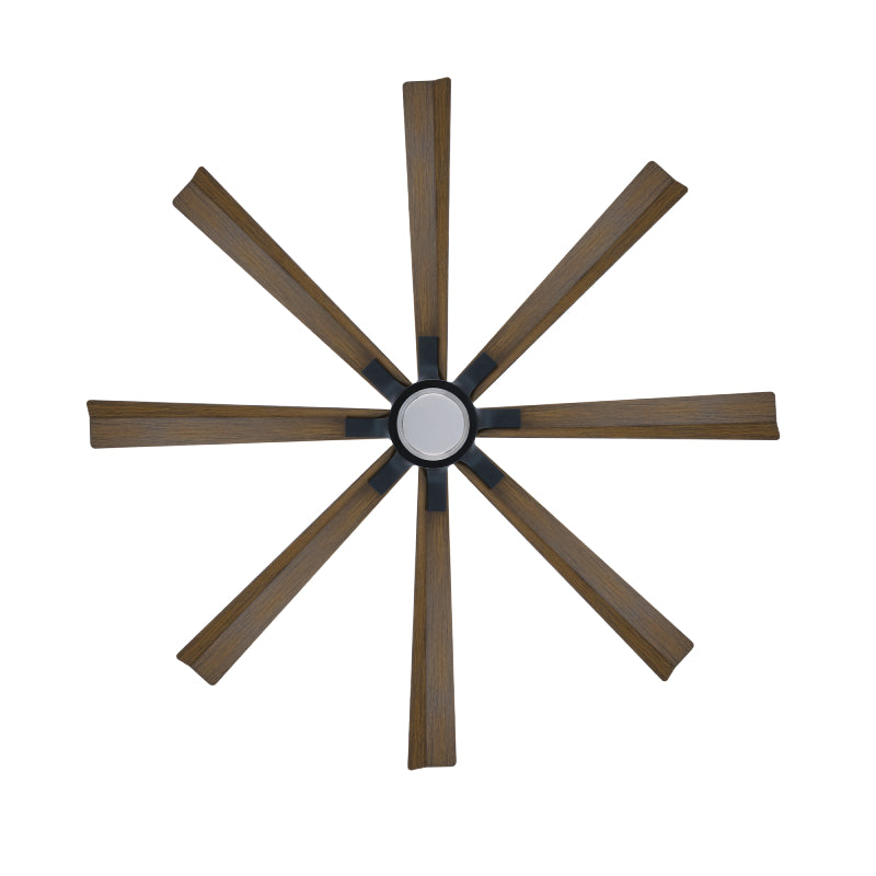 Modern Forms FR-W2403 Size Matters 65" Outdoor Ceiling Fan with LED Light Kit-Matte Black with Distressed Koa Blades