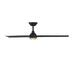Modern Forms FR-W2503-54L Pisces 54" Outdoor Ceiling Fan with LED Light Kit - Soft Brass with Matte Black Blades