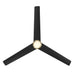 Modern Forms FR-W2503-54L Pisces 54" Outdoor Ceiling Fan with LED Light Kit - Soft Brass with Matte Black Blades