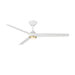 Modern Forms FR-W2503-54L Pisces 54" Outdoor Ceiling Fan with LED Light Kit - Soft Brass with Matte White Blades