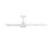 Modern Forms FR-W2503-54L Pisces 54" Outdoor Ceiling Fan with LED Light Kit - Soft Brass with Matte White Blades