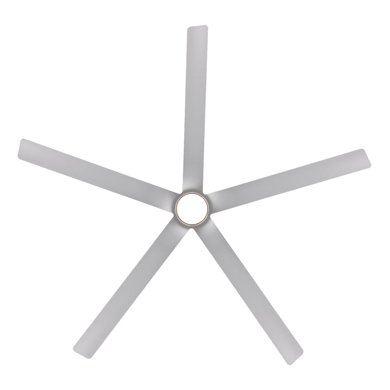 Modern Forms FR-W2601-56L Smooth 5 56" Outdoor Ceiling Fan with LED Light Kit-Brushed Nickel with Silver Blades