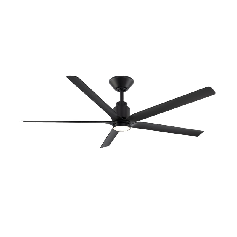 Modern Forms FR-W2601-56L Smooth 5 56" Outdoor Ceiling Fan with LED Light Kit-Matte Black