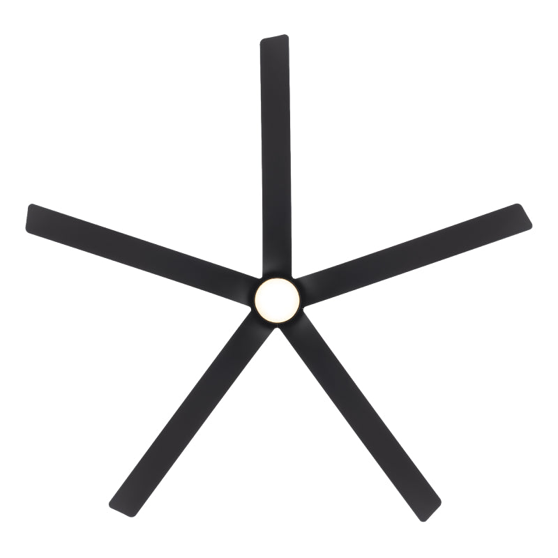 Modern Forms FR-W2601-56L Smooth 5 56" Outdoor Ceiling Fan with LED Light Kit-Matte Black