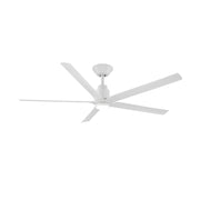 Modern Forms FR-W2601-56L Smooth 5 56" Outdoor Ceiling Fan with LED Light Kit-Matte White