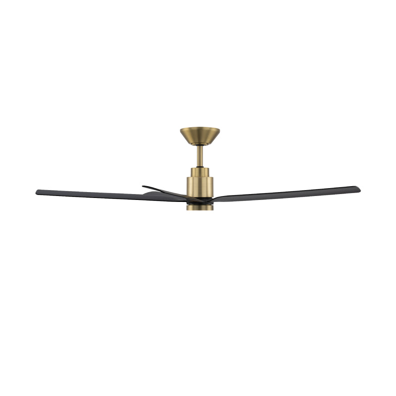 Modern Forms FR-W2601-56L Smooth 5 56" Outdoor Ceiling Fan with LED Light Kit-Soft Brass with Matte Black Blades
