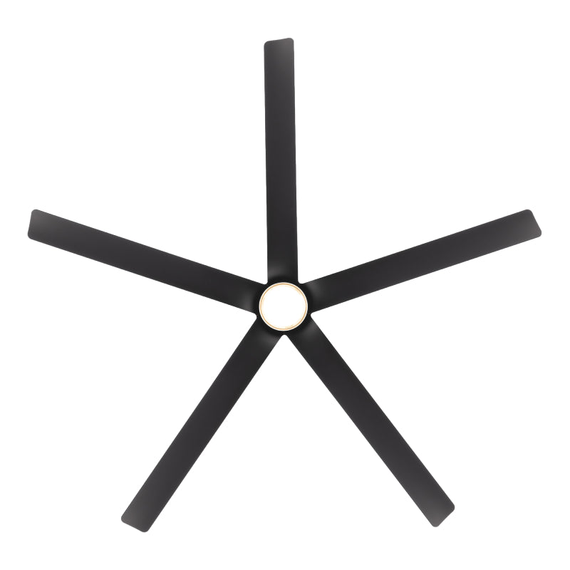 Modern Forms FR-W2601-56L Smooth 5 56" Outdoor Ceiling Fan with LED Light Kit-Soft Brass with Matte Black Blades
