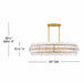 Fredrick Ramond FR30124 Rene 8-lt 45" LED Drum Chandelier