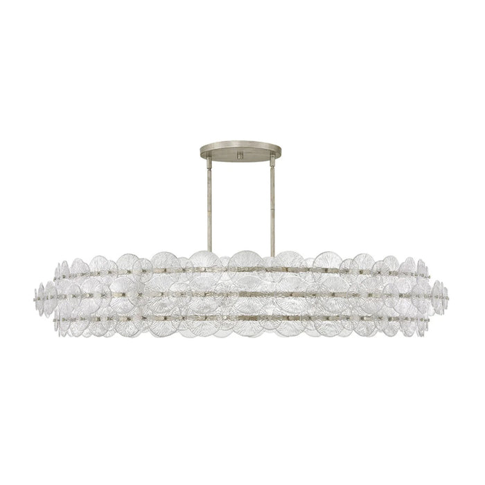 Fredrick Ramond FR30125 Rene 10-lt 60" LED Drum Chandelier - Glacial