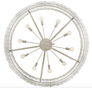 Fredrick Ramond FR30125 Rene 10-lt 60" LED Drum Chandelier - Glacial