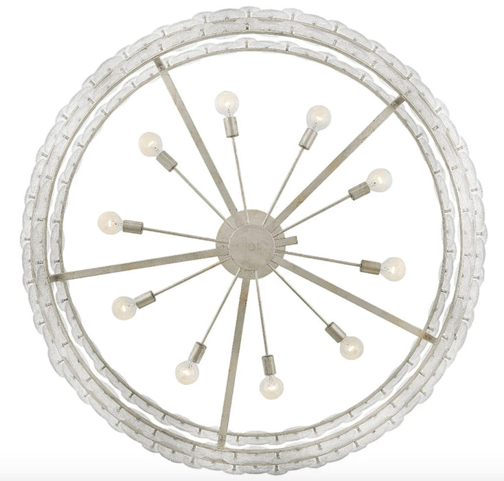 Fredrick Ramond FR30125 Rene 10-lt 60" LED Drum Chandelier - Glacial