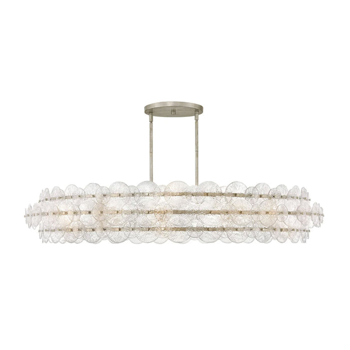 Fredrick Ramond FR30125 Rene 10-lt 60" LED Drum Chandelier - Glacial