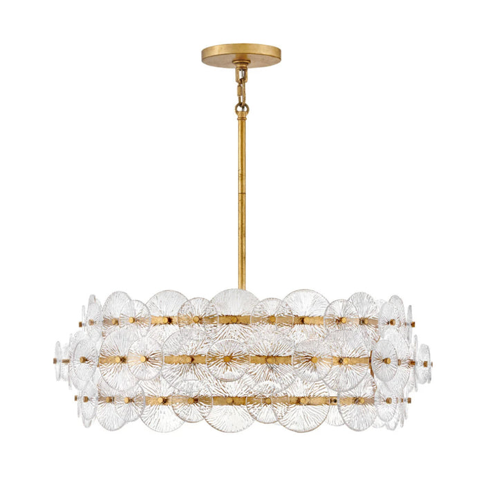 Fredrick Ramond FR30126 Rene 6-lt 31" LED Chandelier - Distressed Brass