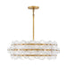 Fredrick Ramond FR30126 Rene 6-lt 31" LED Chandelier - Distressed Brass
