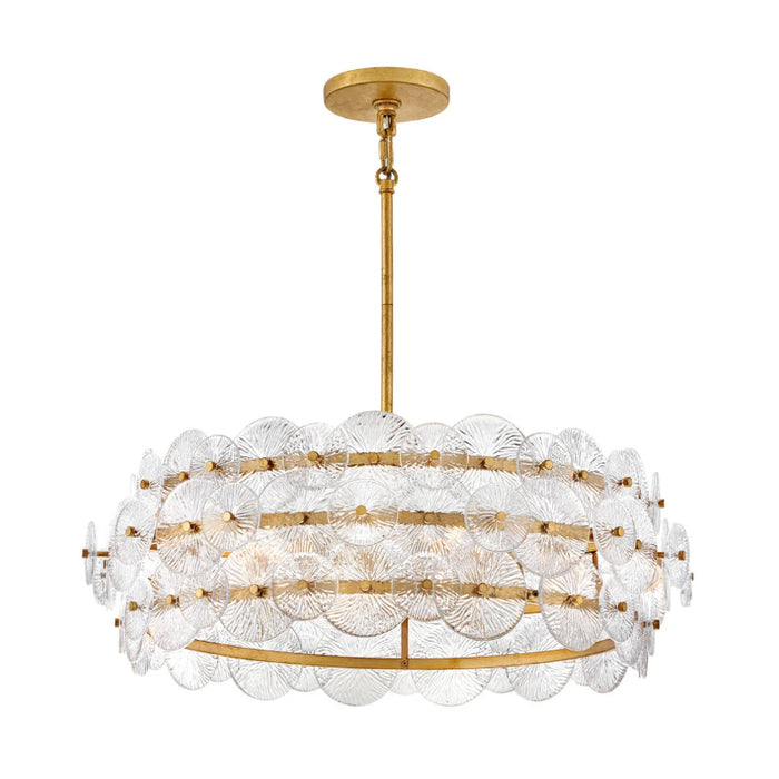 Fredrick Ramond FR30126 Rene 6-lt 31" LED Chandelier - Distressed Brass