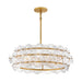 Fredrick Ramond FR30126 Rene 6-lt 31" LED Chandelier - Distressed Brass