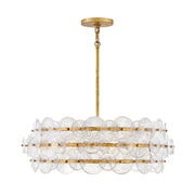 Fredrick Ramond FR30126 Rene 6-lt 31" LED Chandelier - Distressed Brass