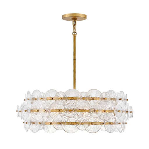 Fredrick Ramond FR30126 Rene 6-lt 31" LED Chandelier - Distressed Brass