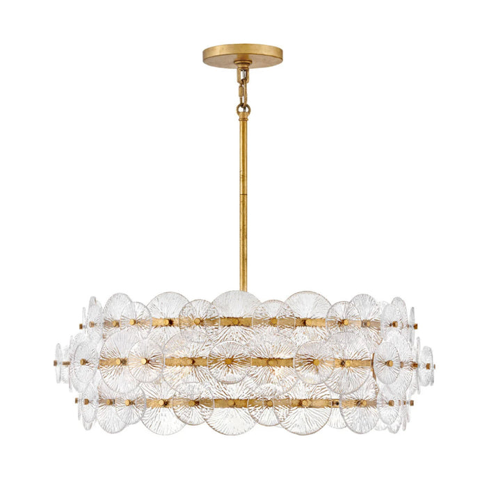 Fredrick Ramond FR30126 Rene 6-lt 31" LED Chandelier - Distressed Brass