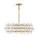 Fredrick Ramond FR30126 Rene 6-lt 31" LED Chandelier - Distressed Brass