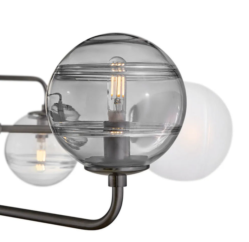Fredrick Ramond FR30508 Oberon 8-lt 48" LED Chandelier - Black Oxide