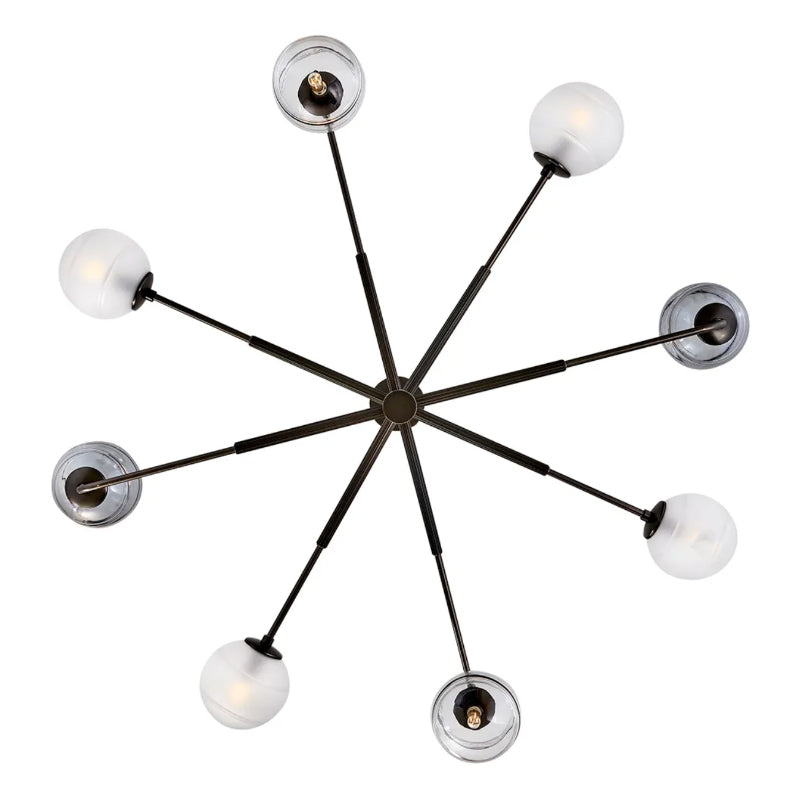 Fredrick Ramond FR30508 Oberon 8-lt 48" LED Chandelier - Black Oxide
