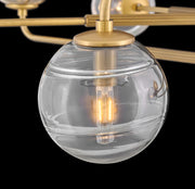 Fredrick Ramond FR30508 Oberon 8-lt 48" LED Chandelier - Heritage Brass
