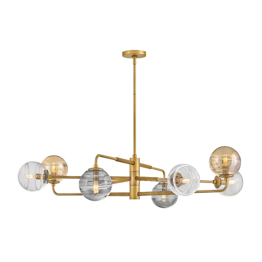 Fredrick Ramond FR30508 Oberon 8-lt 48" LED Chandelier - Heritage Brass
