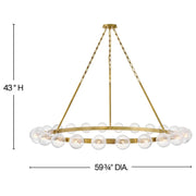 Fredrick Ramond FR30526 Coco 24-lt 60" LED Chandelier