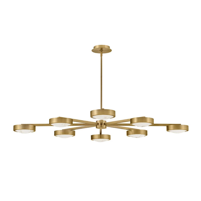 Fredrick Ramond FR31014 Cava 50" LED Convertible Semi-Flush Mount - Lacquered Brass