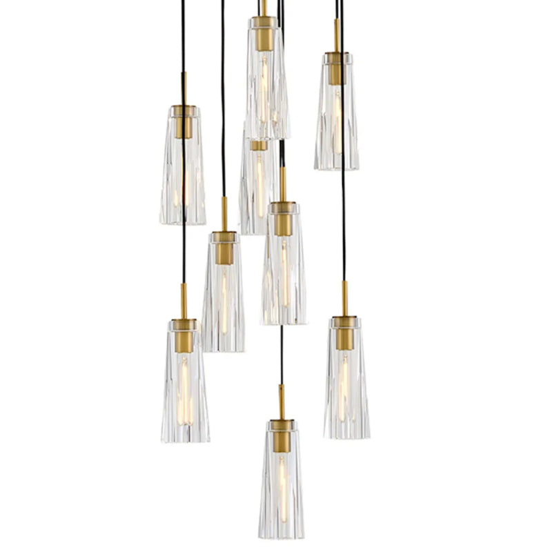 Fredrick Ramond FR31104 Cosette 9-lt 20" LED Pendant - Heritage Brass
