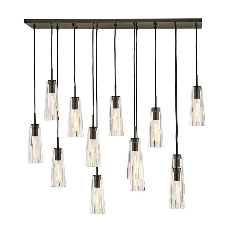 Fredrick Ramond FR31105 Cosette 13-lt 46" LED Linear Chandelier - Black Oxide