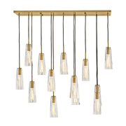 Fredrick Ramond FR31105 Cosette 13-lt 46" LED Linear Chandelier - Heritage Brass