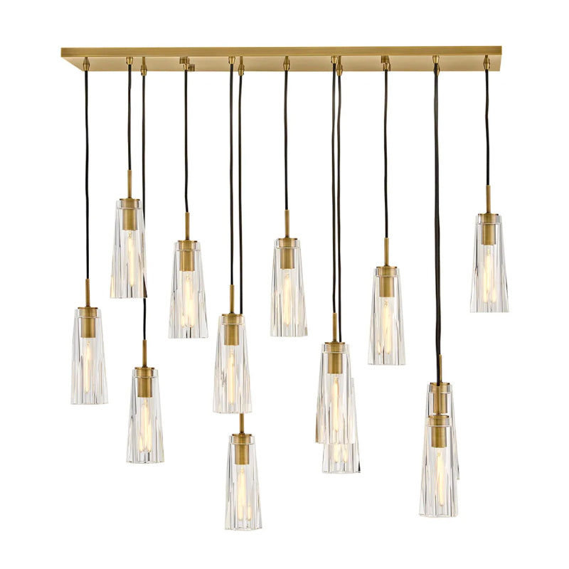 Fredrick Ramond FR31105 Cosette 13-lt 46" LED Linear Chandelier - Heritage Brass