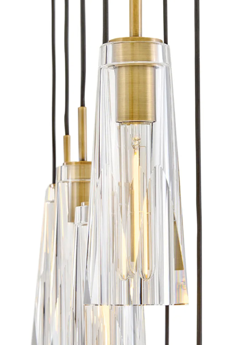 Fredrick Ramond FR31105 Cosette 13-lt 46" LED Linear Chandelier - Heritage Brass