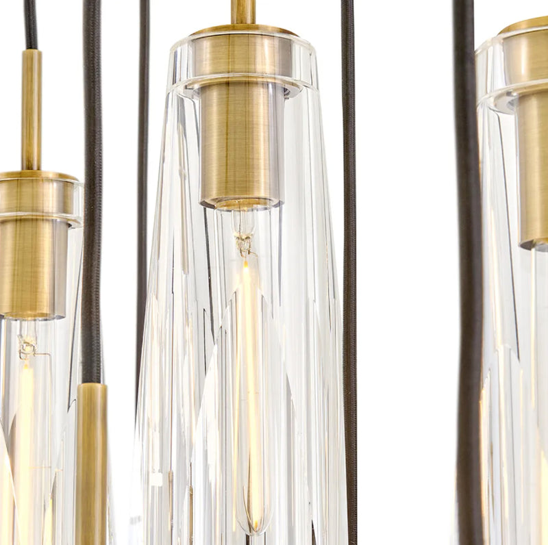 Fredrick Ramond FR31105 Cosette 13-lt 46" LED Linear Chandelier - Heritage Brass