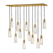 Fredrick Ramond FR31105 Cosette 13-lt 46" LED Linear Chandelier - Heritage Brass